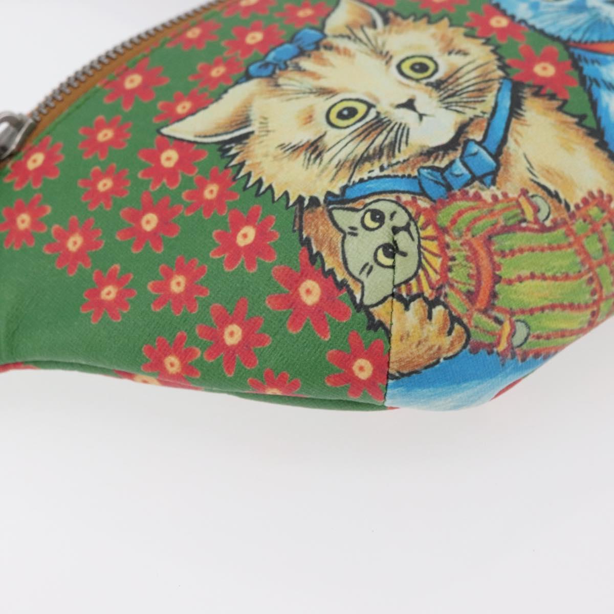 GUCCI Children's Web Sherry Line Bag Coated Canvas Green 502095 Auth 179152A