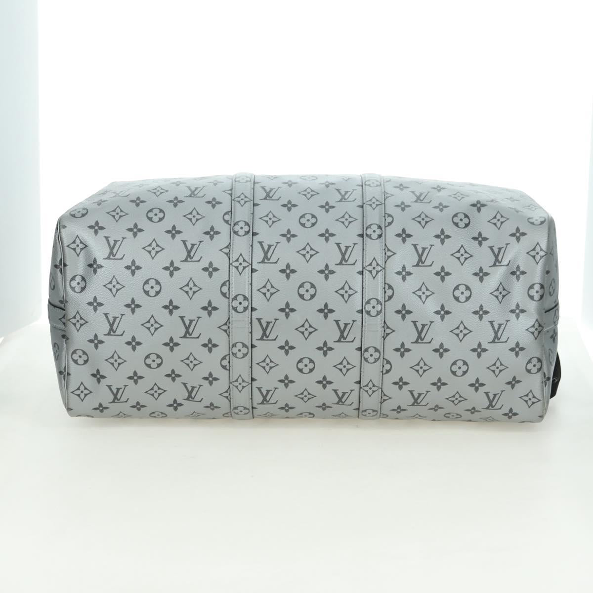 LOUIS VUITTON Monogram Keepall Bandouliere 50 Bag Silver M43848 Auth 179158SAM