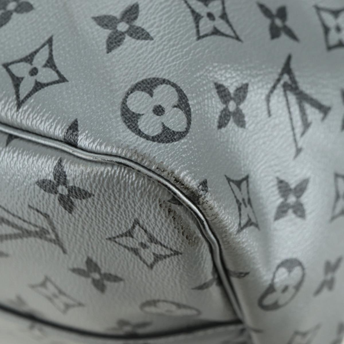 LOUIS VUITTON Monogram Keepall Bandouliere 50 Bag Silver M43848 Auth 179158SAM