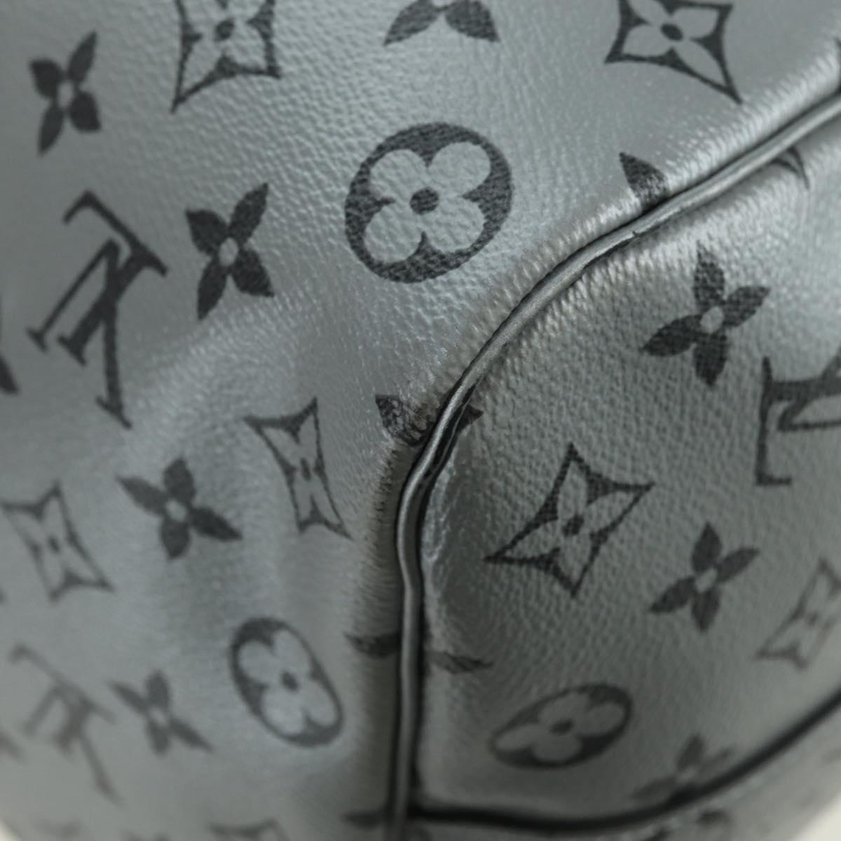 LOUIS VUITTON Monogram Keepall Bandouliere 50 Bag Silver M43848 Auth 179158SAM