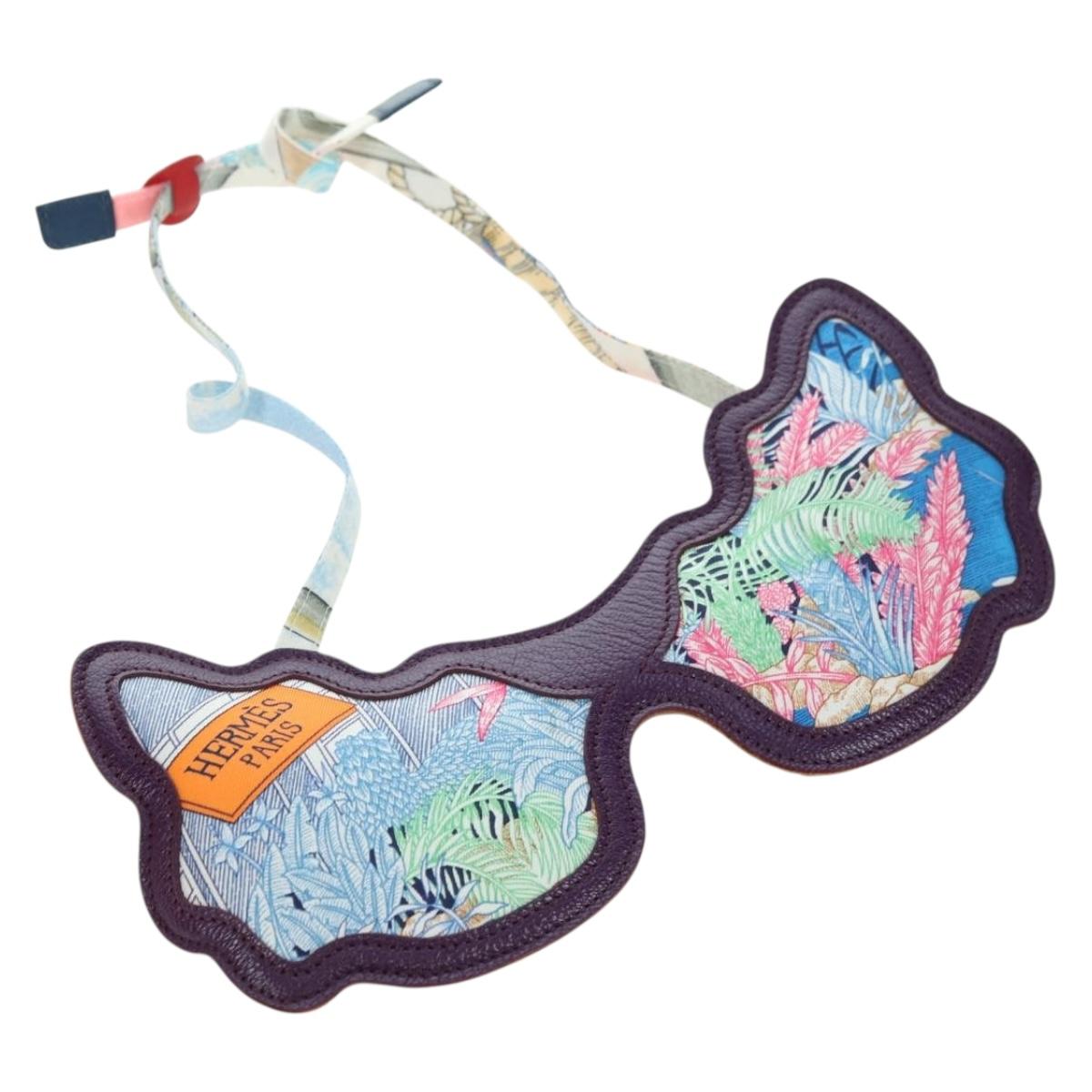 HERMES Eye Mask Silk Blue Auth 179161V