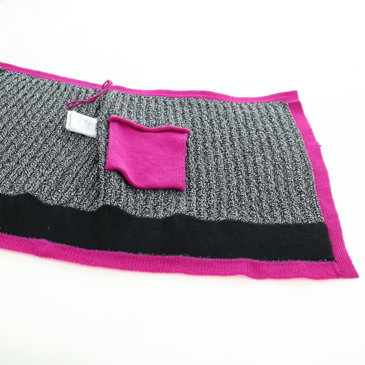 CHANEL Skirt Tweed Gray CC Auth 179163A