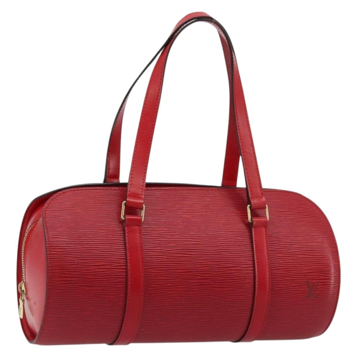 LOUIS VUITTON Epi Soufflot Hand Bag Red M52227 LV Auth 179175
