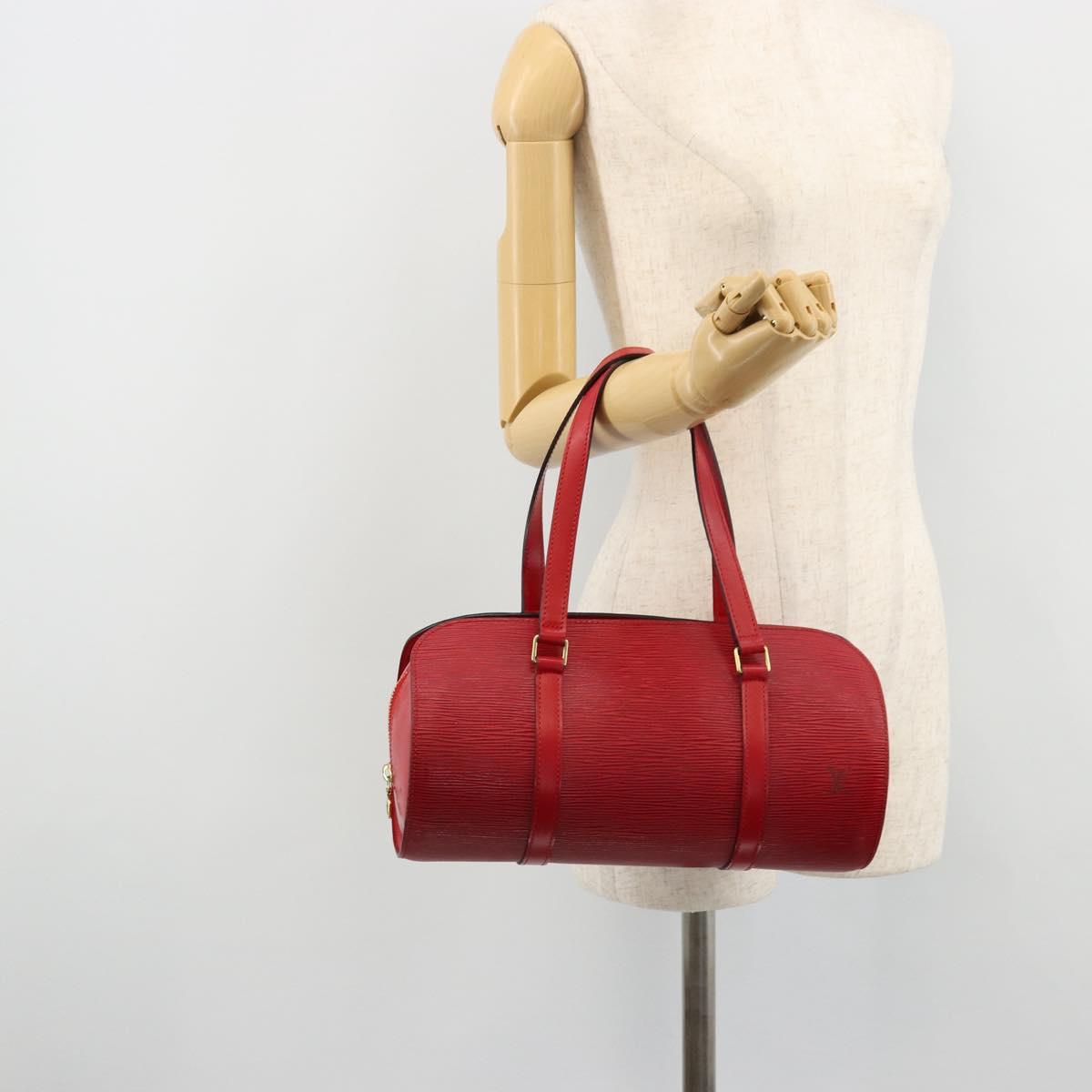 LOUIS VUITTON Epi Soufflot Hand Bag Red M52227 LV Auth 179175