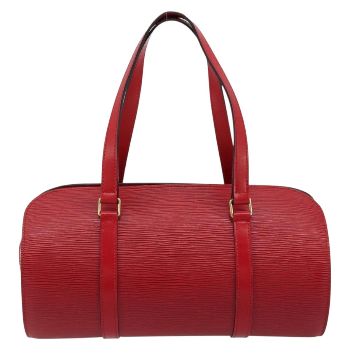 LOUIS VUITTON Epi Soufflot Hand Bag Red M52227 LV Auth 179175