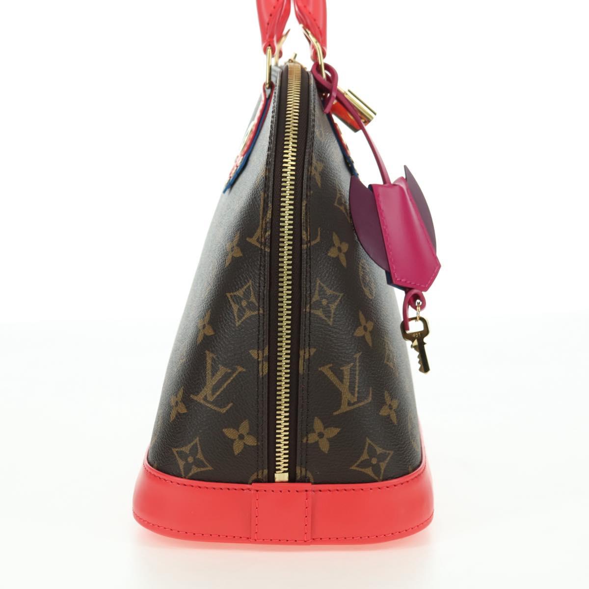 LOUIS VUITTON Monogram Totem Alma PM Hand Bag Flamingo LV Auth 179177SAM