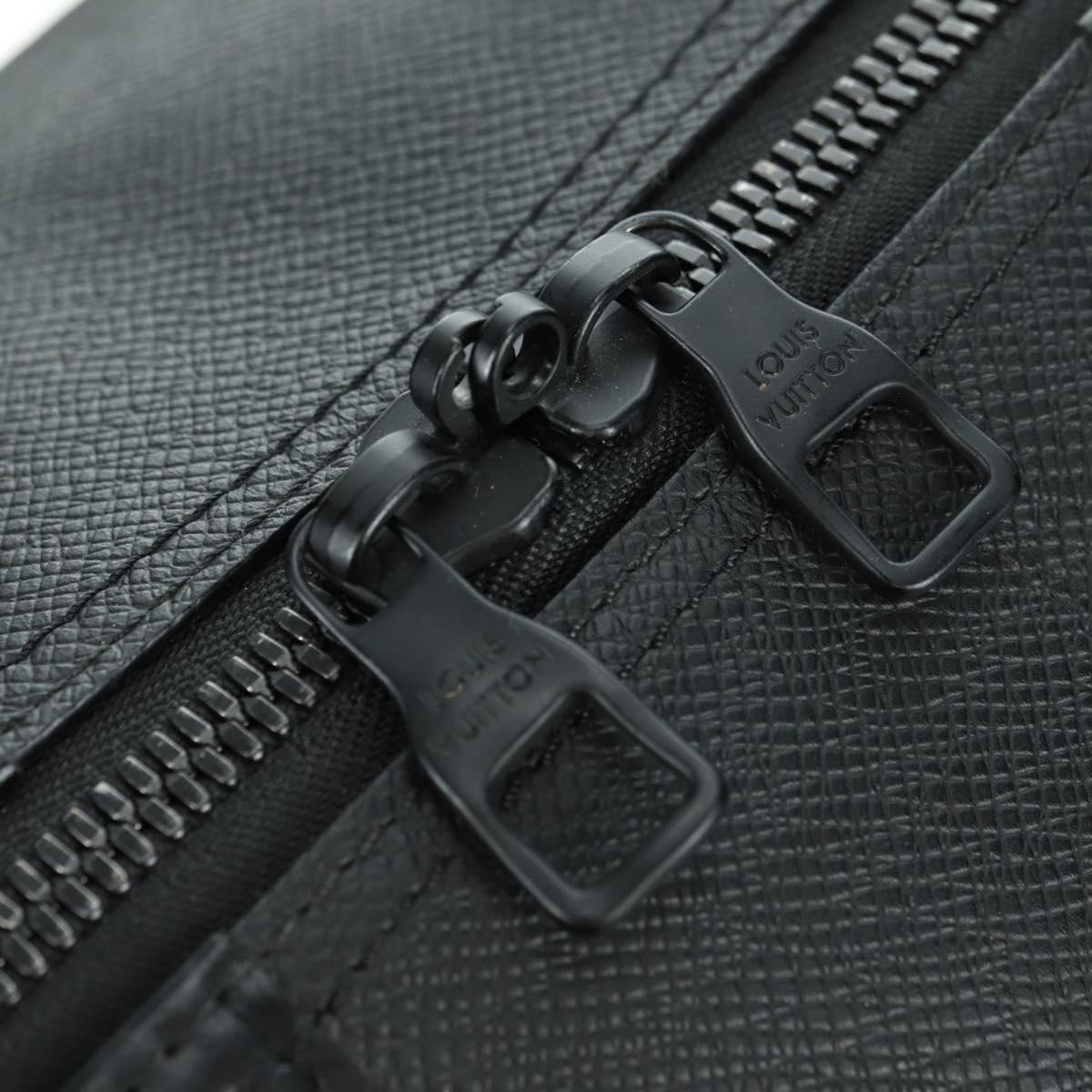 LOUIS VUITTON Taiga Rainbow Keepall Bandouliere 50 Bag Black M30345 Auth 179178V