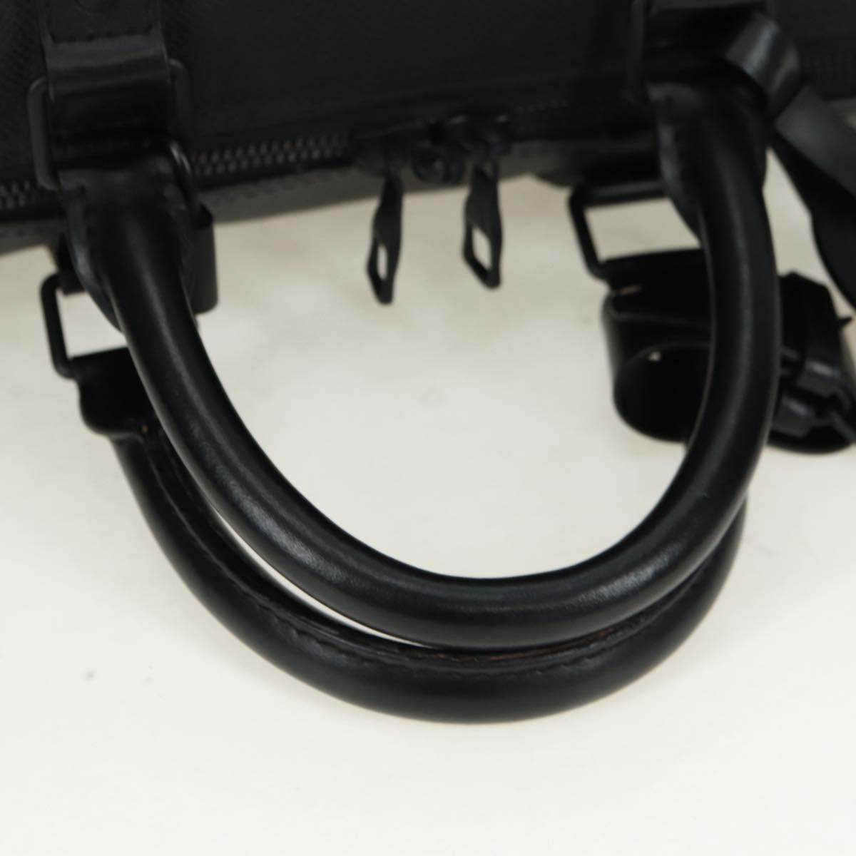 LOUIS VUITTON Taiga Rainbow Keepall Bandouliere 50 Bag Black M30345 Auth 179178V
