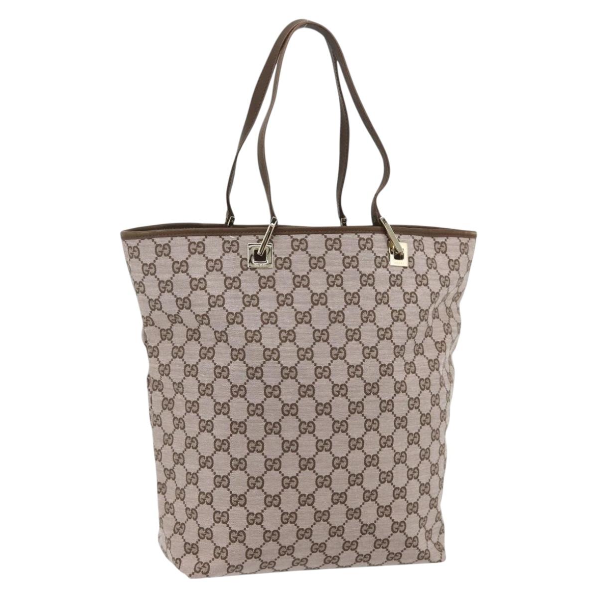 GUCCI GG Canvas Tote Bag Pink Gold 002 1098 1705 Auth 179194A