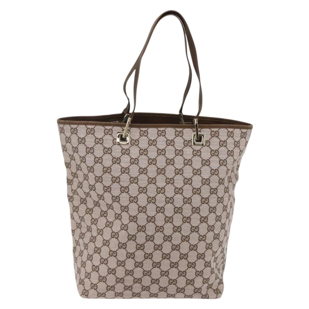 GUCCI GG Canvas Tote Bag Pink Gold 002 1098 1705 Auth 179194A
