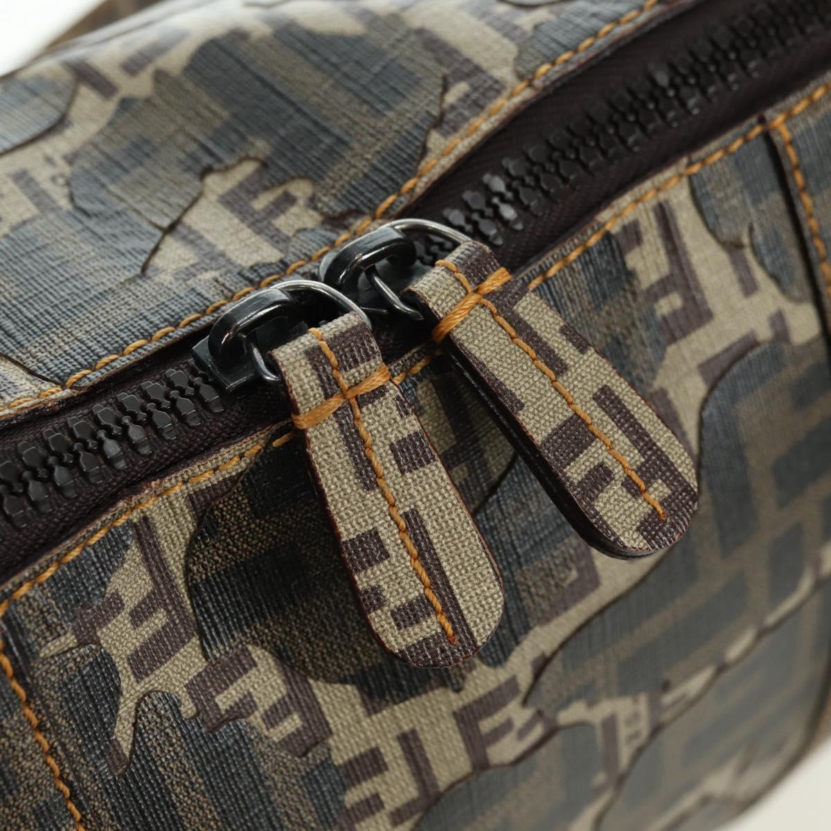 FENDI Zucca Canvas Hand Bag Beige Auth 179203SM