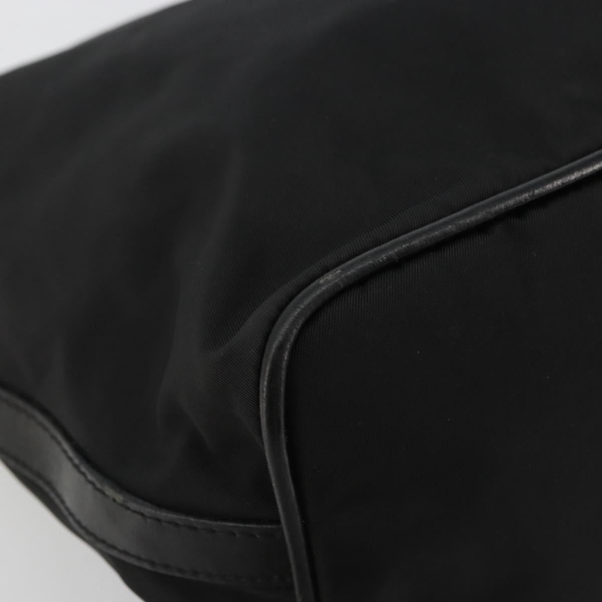PRADA Shoulder Bag Nylon Black Silver Auth 179204A