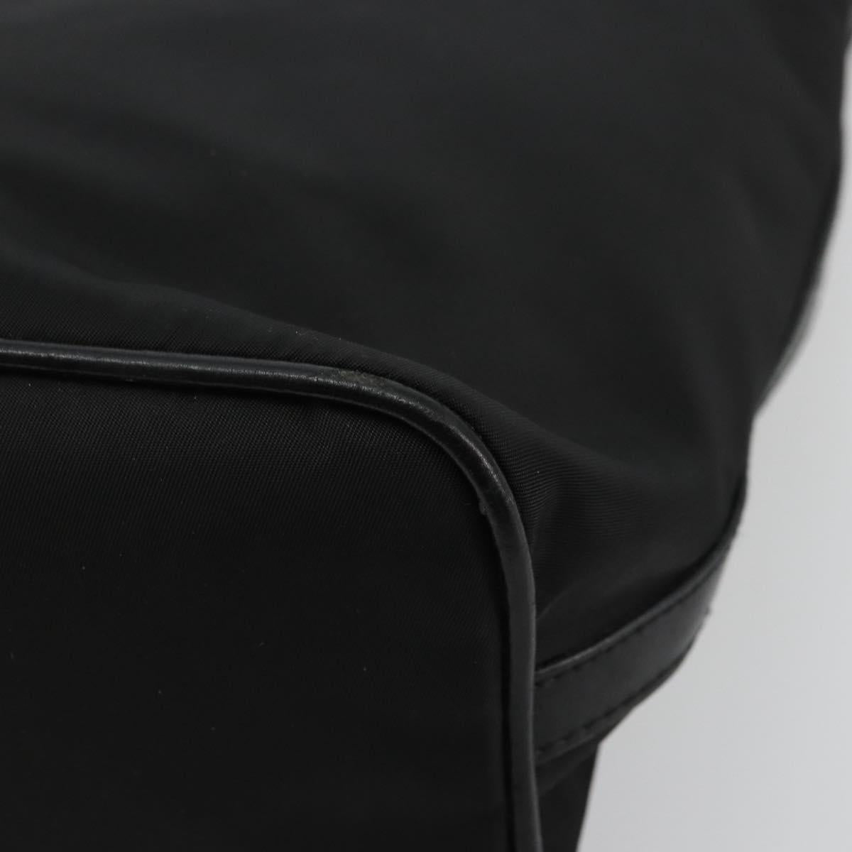 PRADA Shoulder Bag Nylon Black Silver Auth 179204A