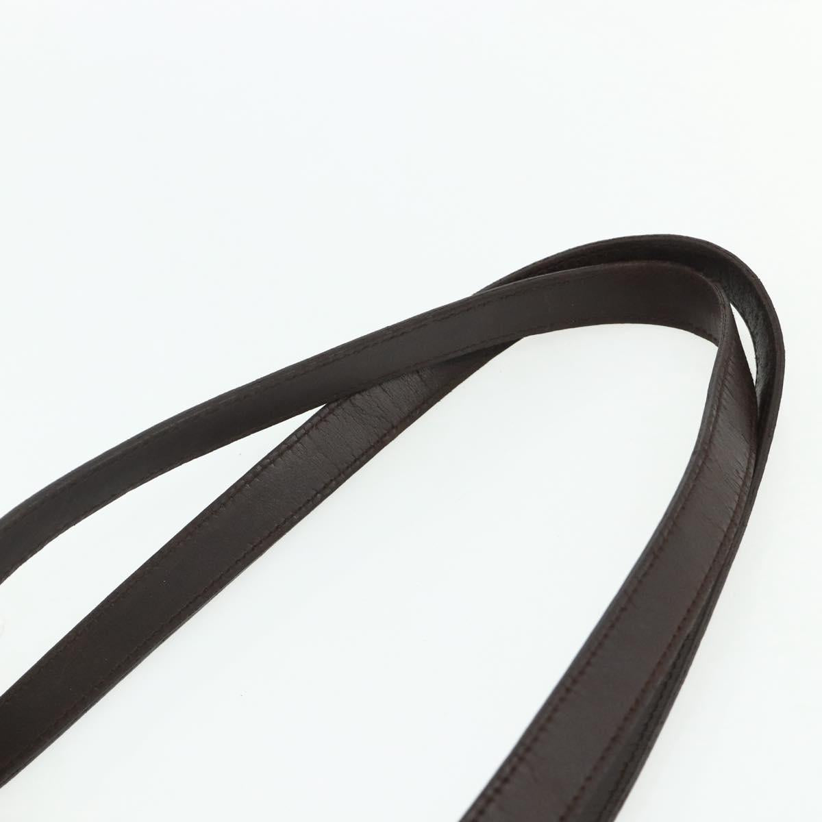 Salvatore Ferragamo Tote Bag Nylon Brown Gold Auth 179217A