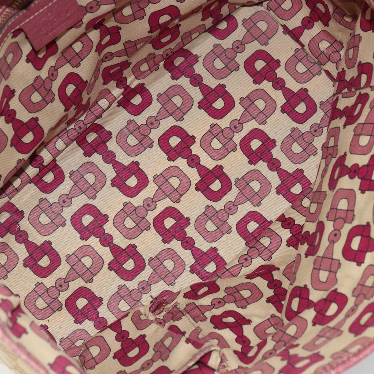 GUCCI GG Canvas Sherry Line Tote Bag Beige Gold pink 137395 Auth 179258