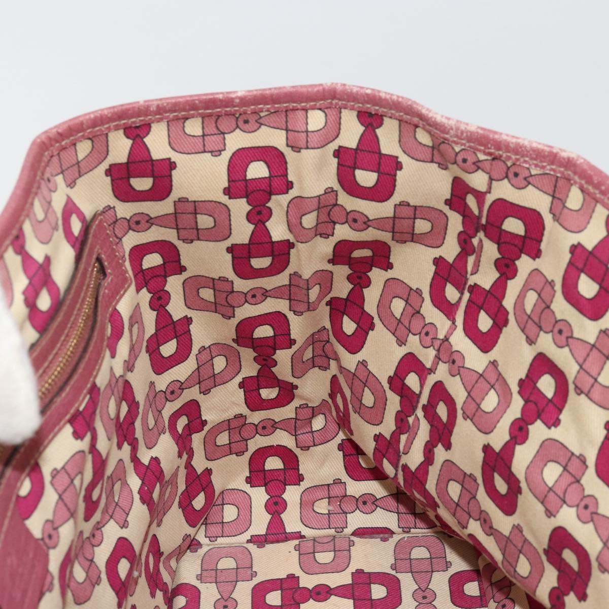 GUCCI GG Canvas Sherry Line Tote Bag Beige Gold pink 137395 Auth 179258
