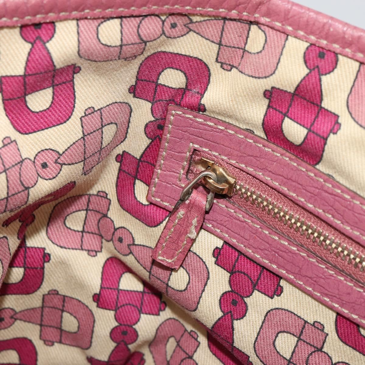 GUCCI GG Canvas Sherry Line Tote Bag Beige Gold pink 137395 Auth 179258