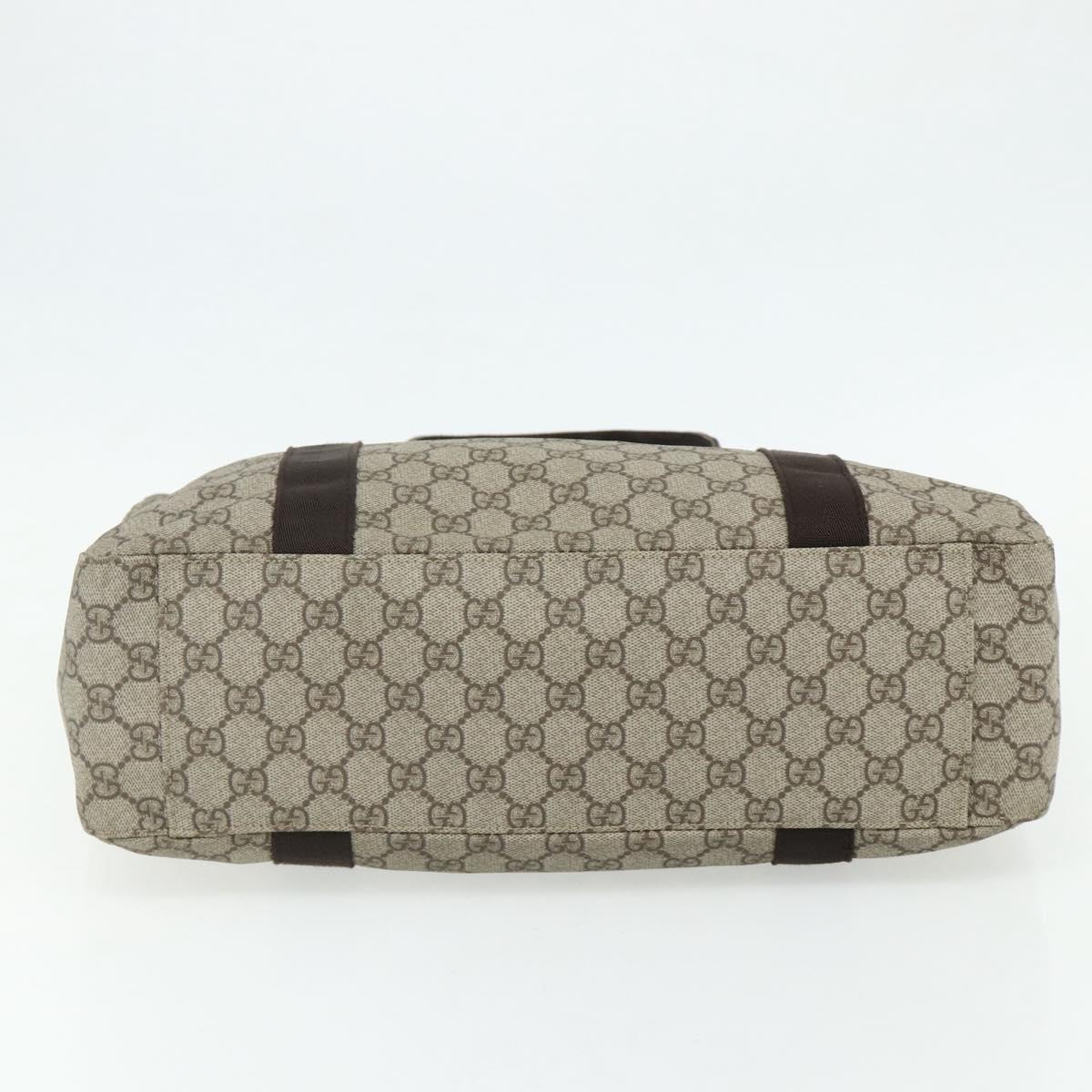 GUCCI GG Supreme Tote Bag PVC Beige 141624 Auth 179266A