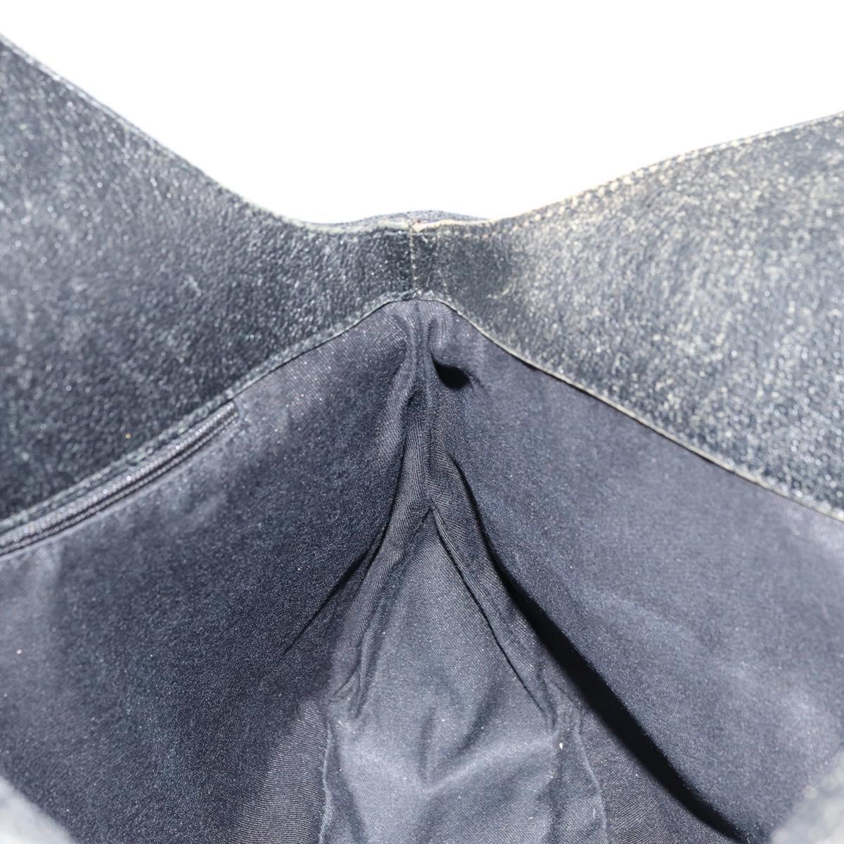 GUCCI GG Canvas Hand Bag Black Silver 132260 Auth 179267A