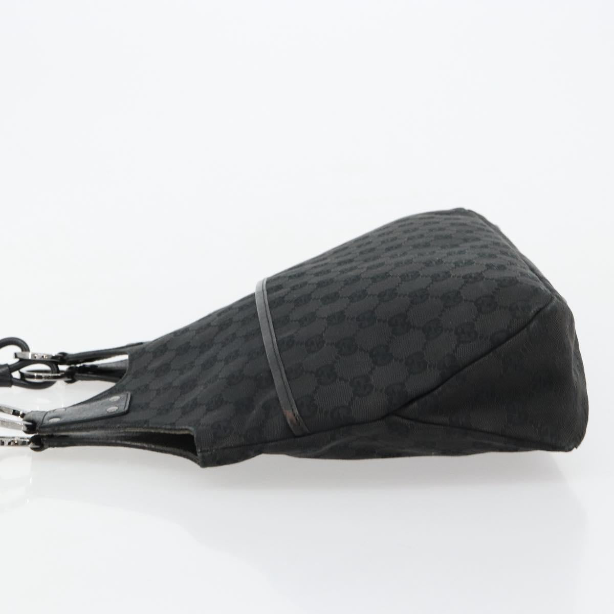GUCCI GG Canvas Hand Bag Black Silver 132260 Auth 179267A