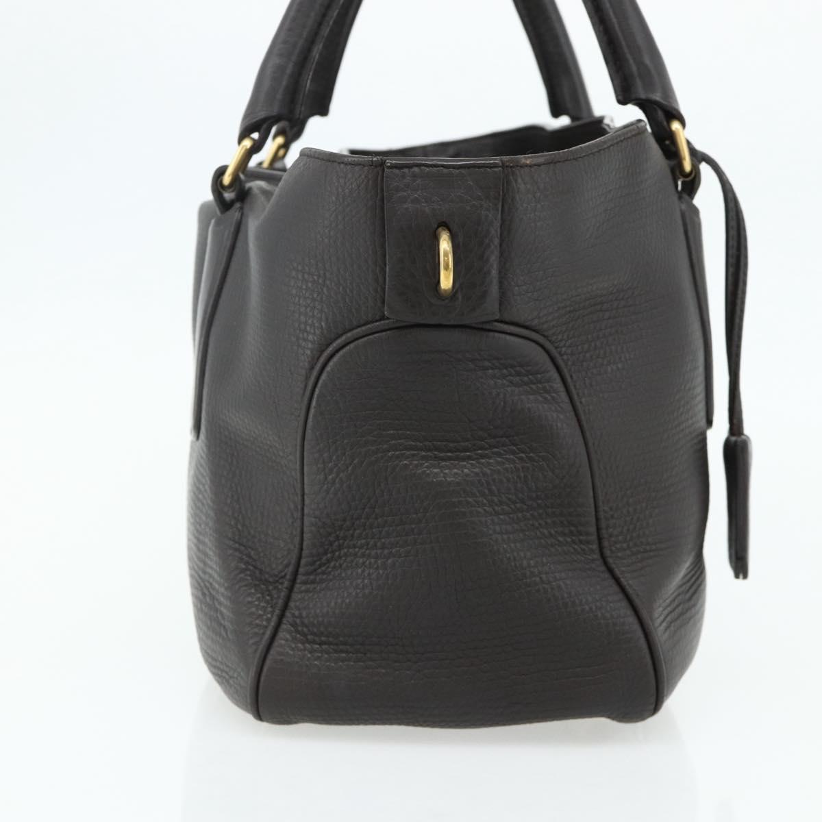 CELINE New Boogie Bag Hand Bag Leather Brown Gold Auth 179282A