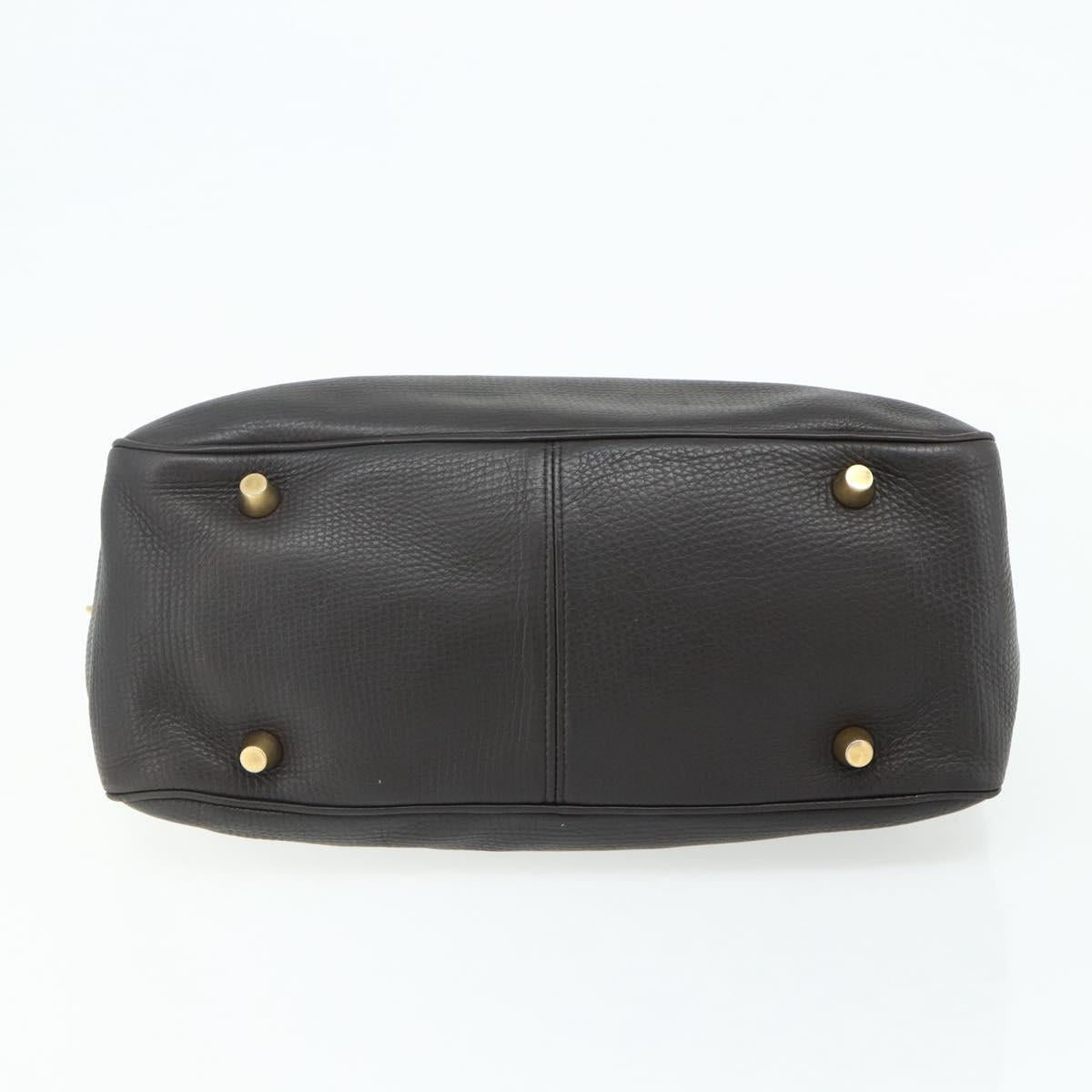 CELINE New Boogie Bag Hand Bag Leather Brown Gold Auth 179282A