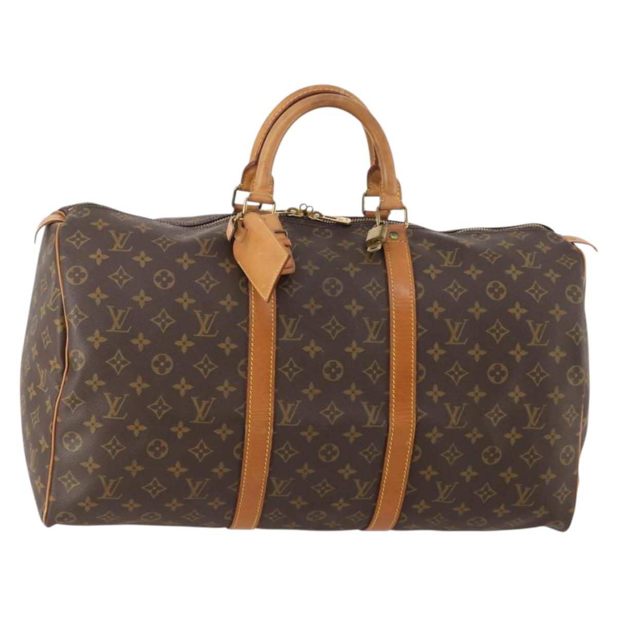 LOUIS VUITTON Monogram Keepall 50 Boston Bag M41426 LV Auth 179299A