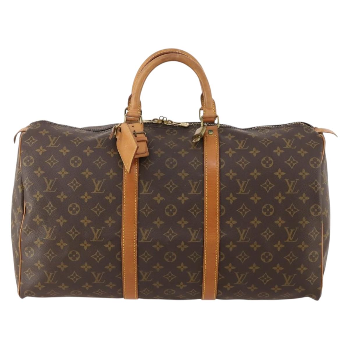 LOUIS VUITTON Monogram Keepall 50 Boston Bag M41426 LV Auth 179299A