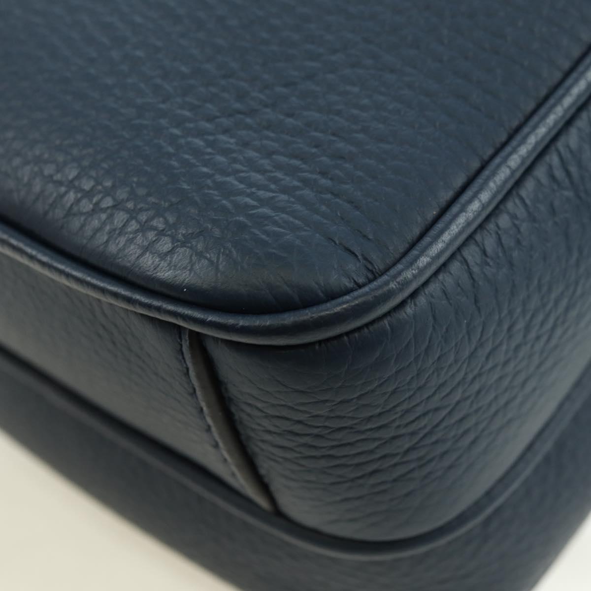 LOUIS VUITTON Amazon Shoulder Bag Taurillon Leather Navy M54302 LV Auth 179307SV