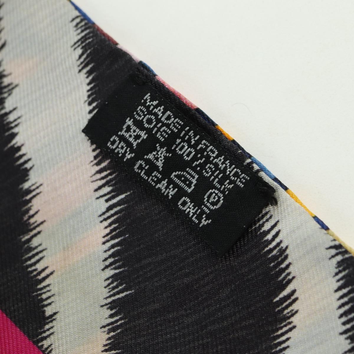 HERMES Twilly Scarf Silk ""PELAGES ET CAMOUFLAGE"" Multicolor Auth 179320M