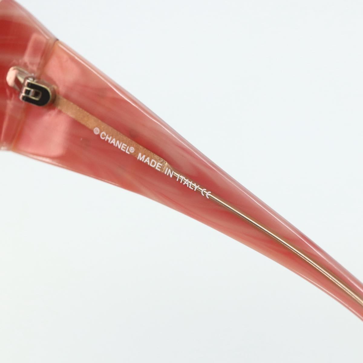 CHANEL Sunglasses plastic Red CC Auth 179323A