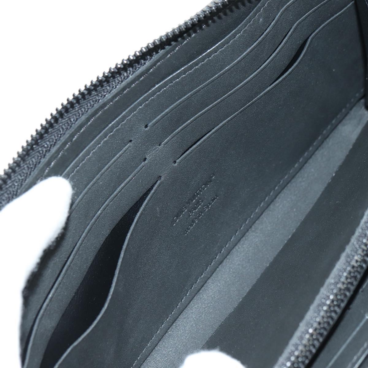 LOUIS VUITTON Empreinte Zippy Wallet Horizontal Wallet Black M11721 Auth 179337M