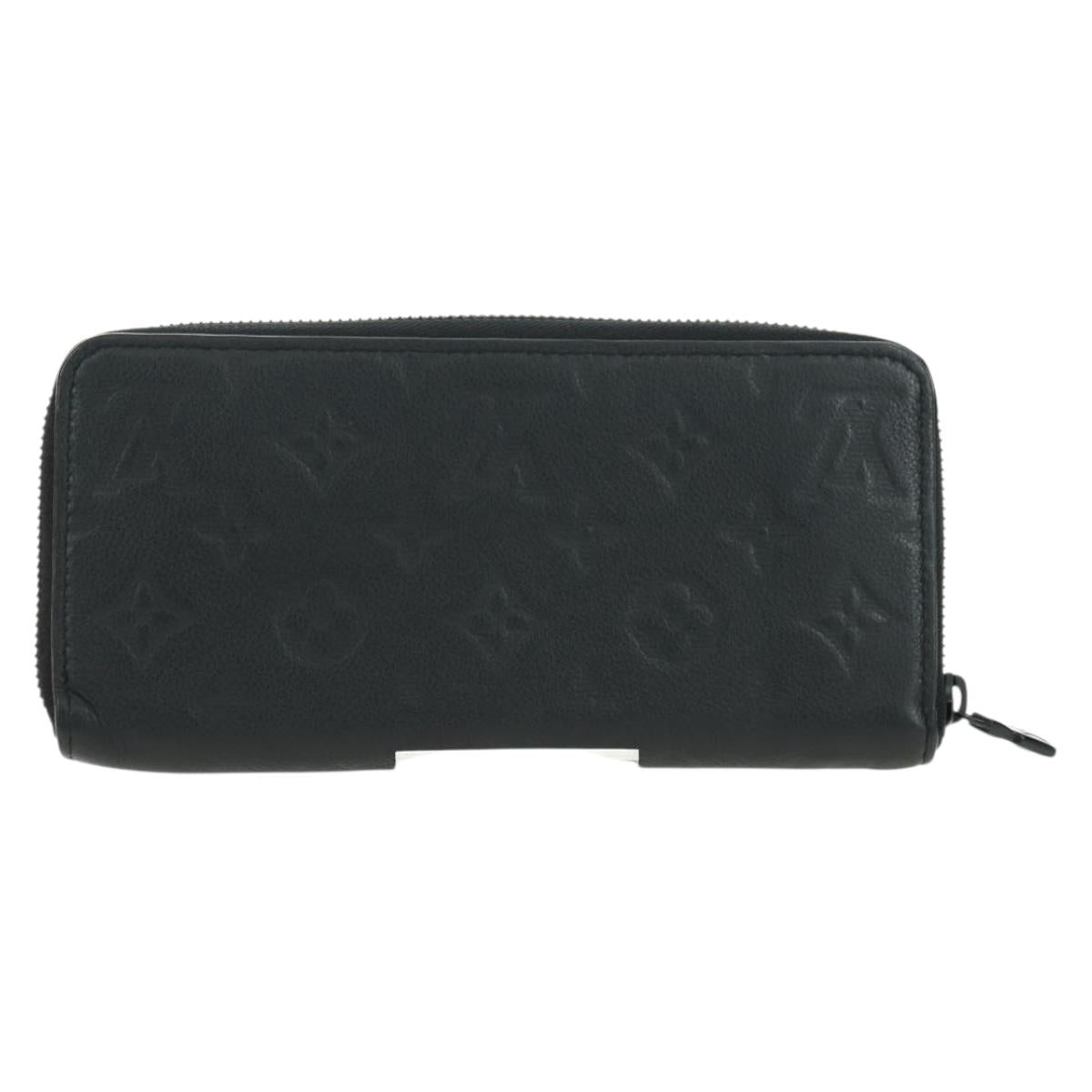 LOUIS VUITTON Empreinte Zippy Wallet Horizontal Wallet Black M11721 Auth 179337M