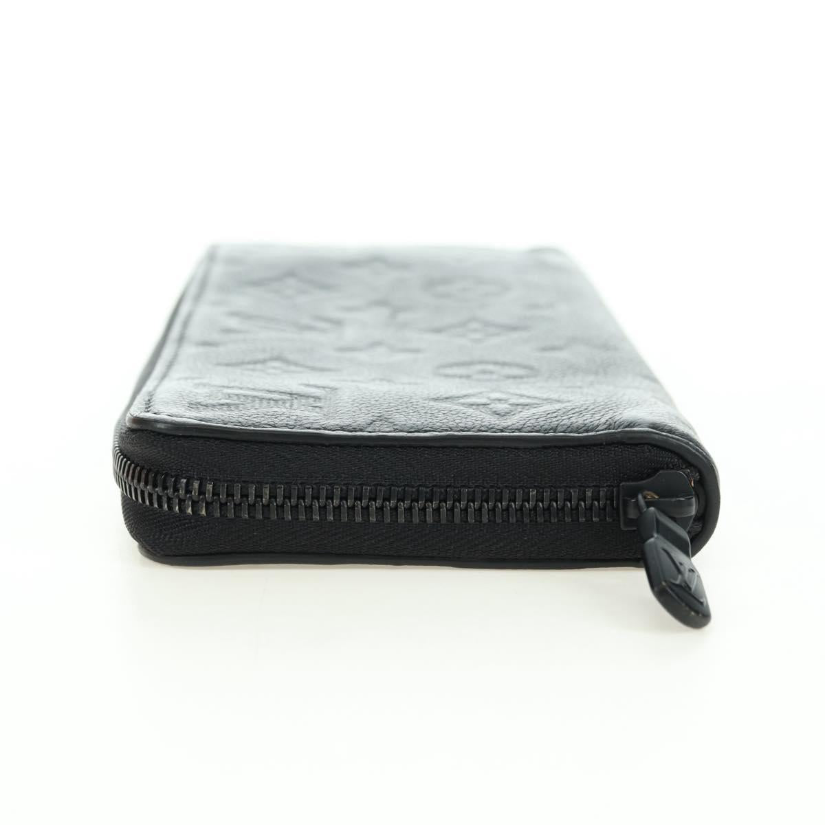 LOUIS VUITTON Empreinte Zippy Wallet Horizontal Wallet Black M11721 Auth 179337M