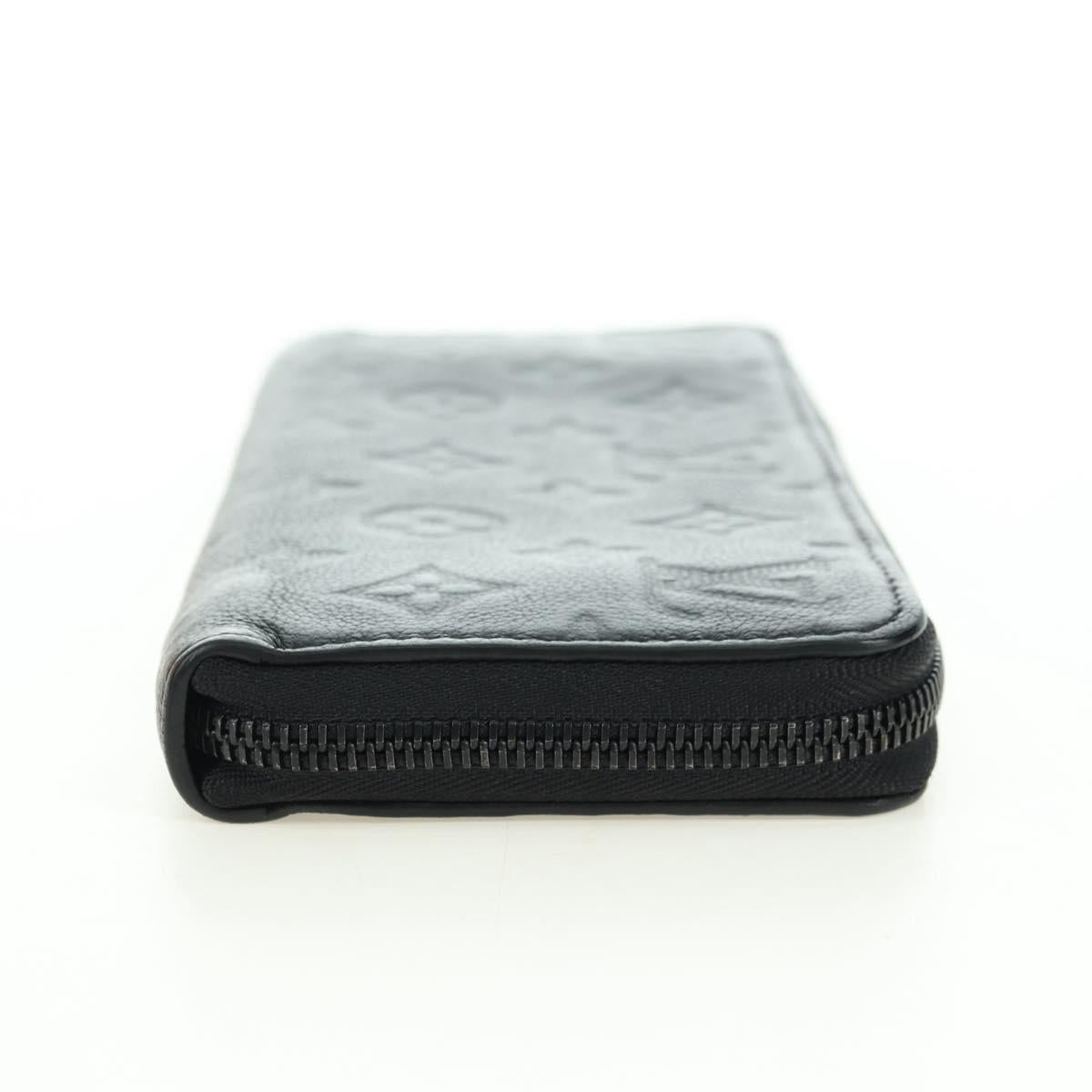LOUIS VUITTON Empreinte Zippy Wallet Horizontal Wallet Black M11721 Auth 179337M