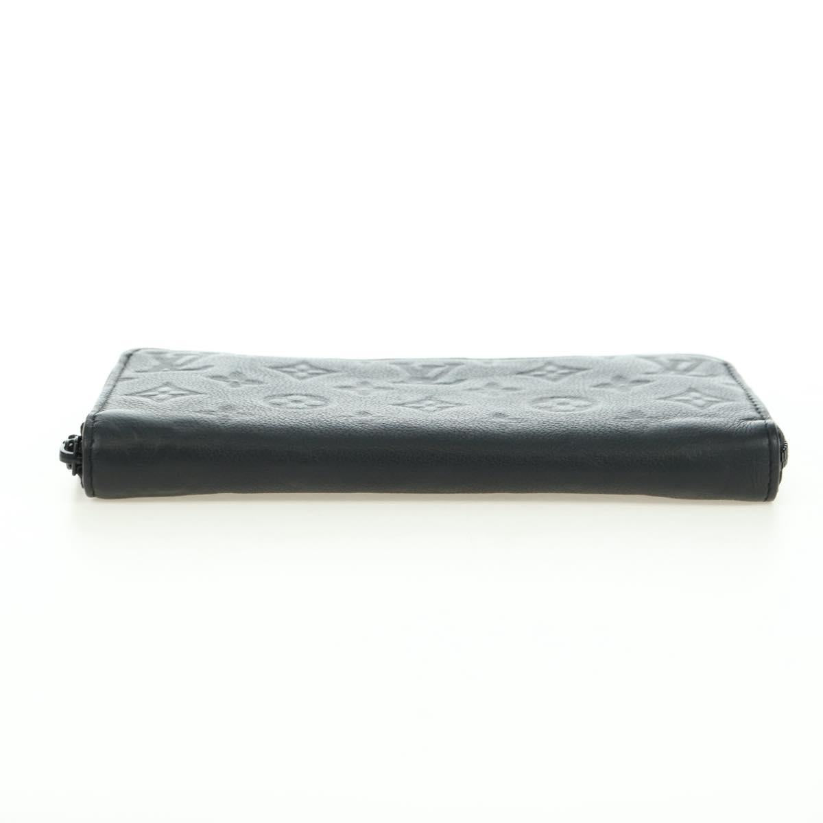 LOUIS VUITTON Empreinte Zippy Wallet Horizontal Wallet Black M11721 Auth 179337M