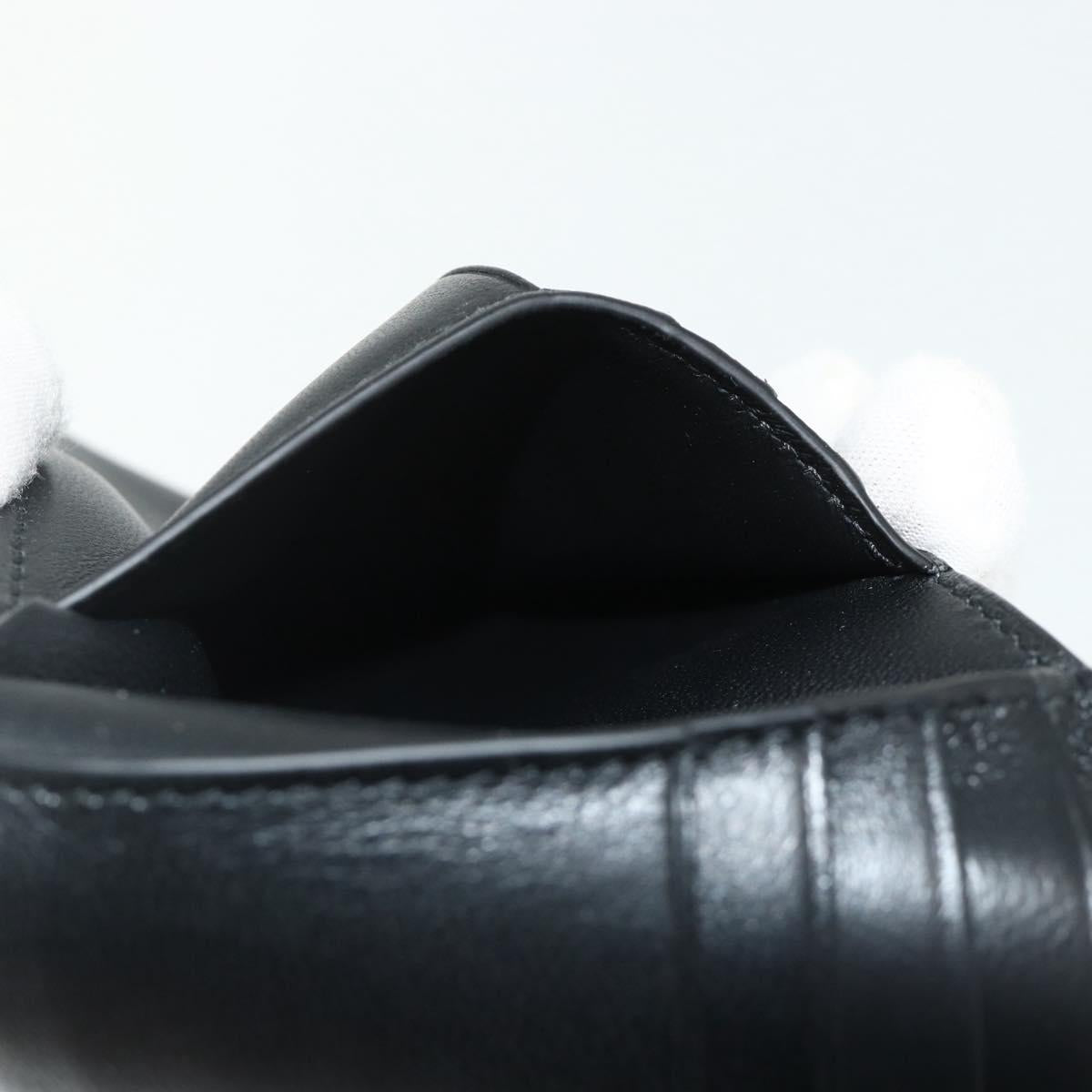 BALENCIAGA Compact Wallet Leather Black 721940 Auth 179338A