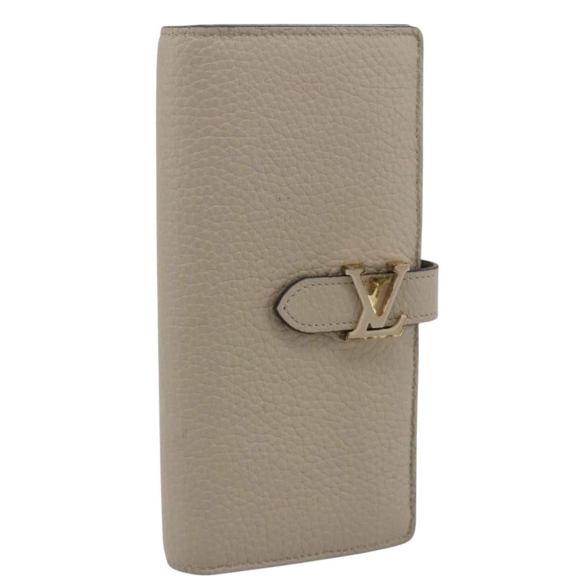 LOUIS VUITTON Capucines LV Vertical Wallet Taurillon Galle M81367 Auth 179342A
