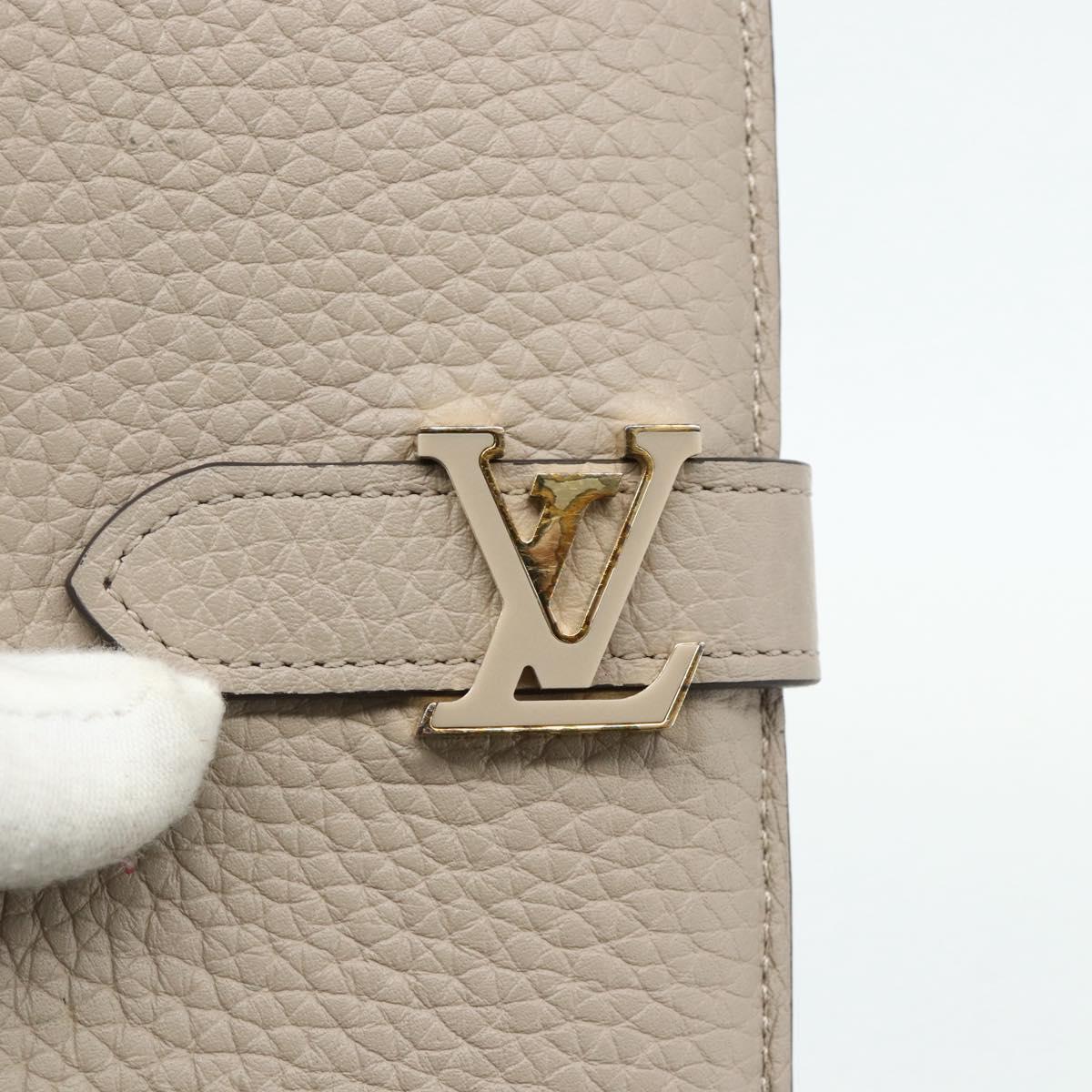 LOUIS VUITTON Capucines LV Vertical Wallet Taurillon Galle M81367 Auth 179342A