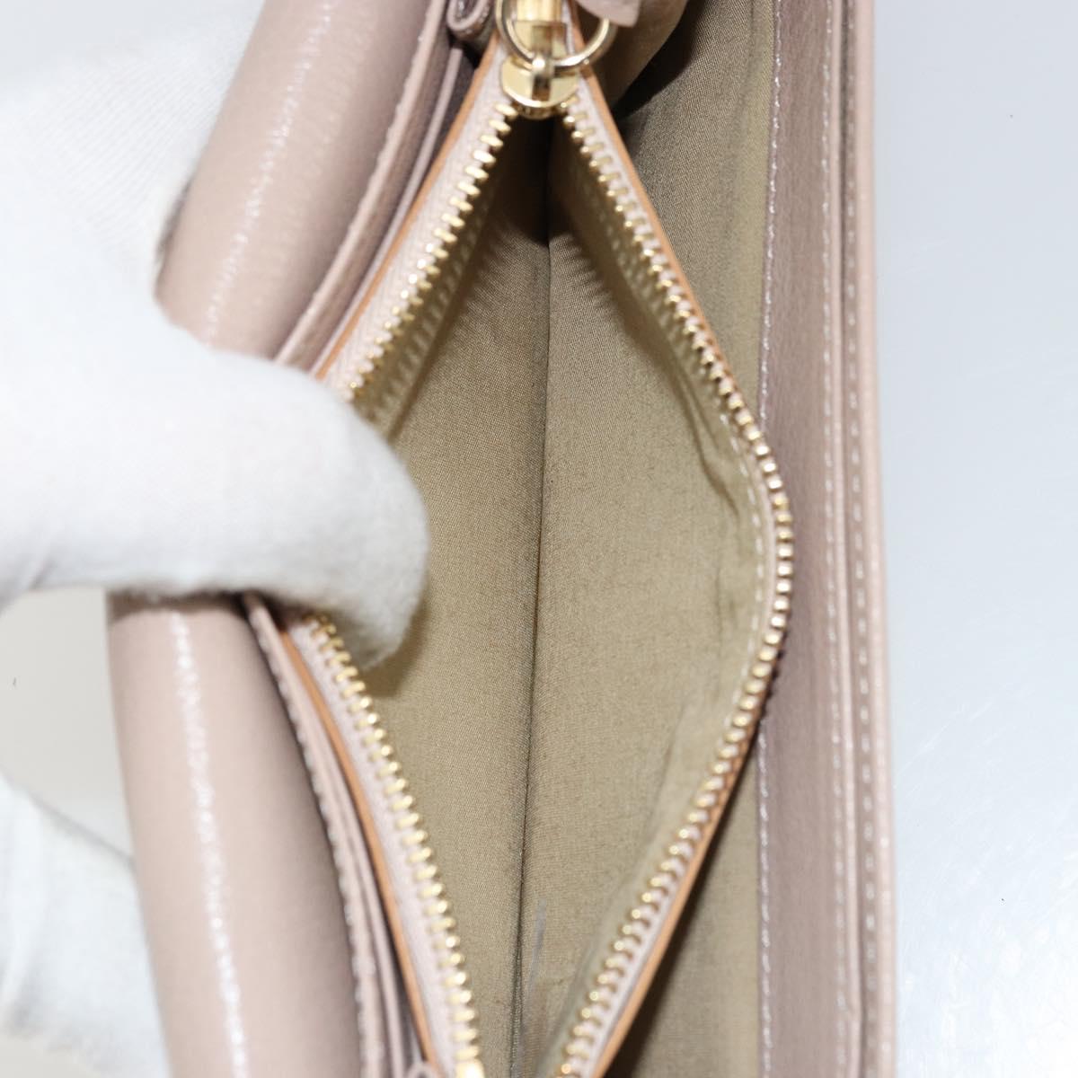 Chloe Lily Long Wallet Leather Pink Gold Auth 179343A