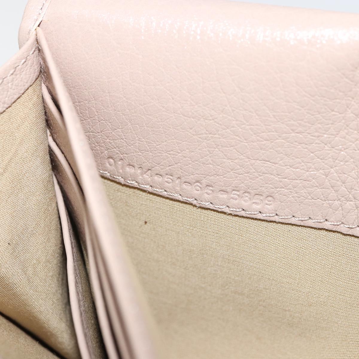 Chloe Lily Long Wallet Leather Pink Gold Auth 179343A