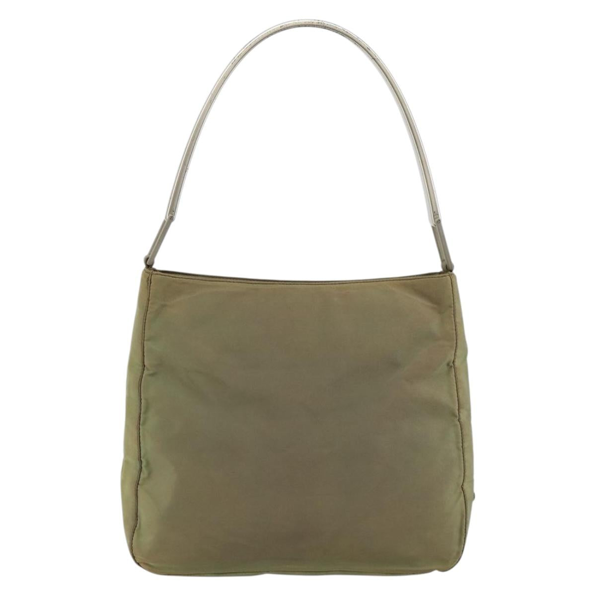 PRADA Shoulder Bag Nylon Green Auth 179345