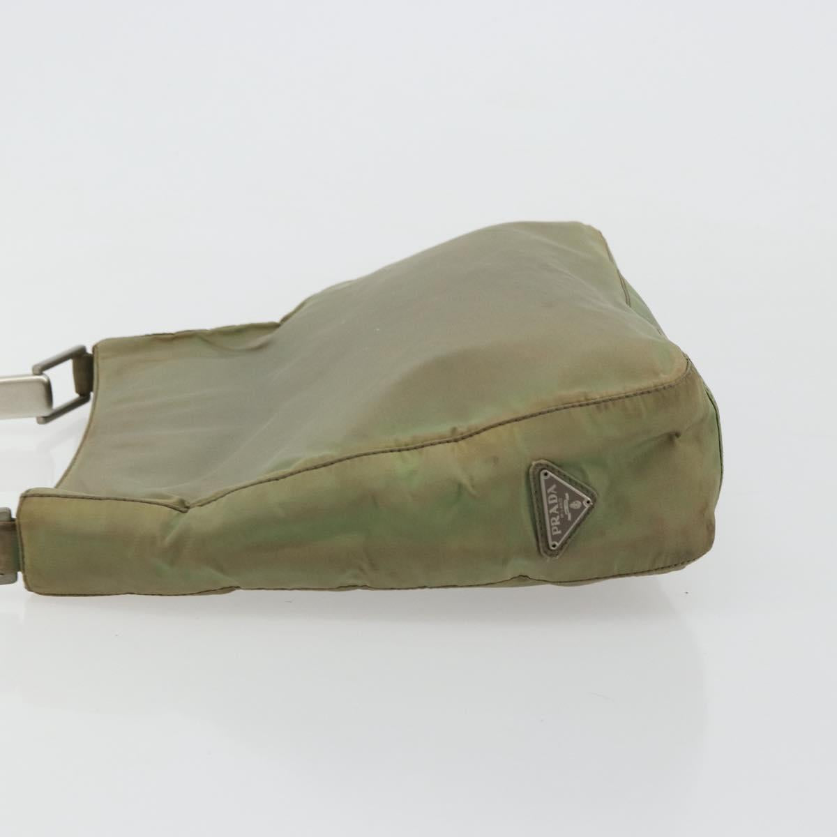 PRADA Shoulder Bag Nylon Green Auth 179345