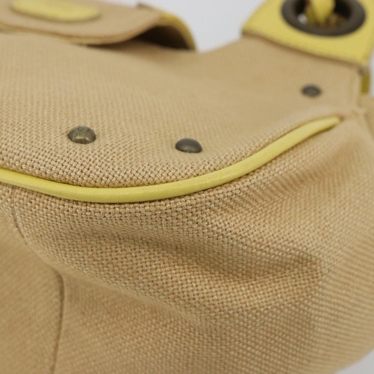 Chloe Hand Bag Canvas Beige Auth 179355A