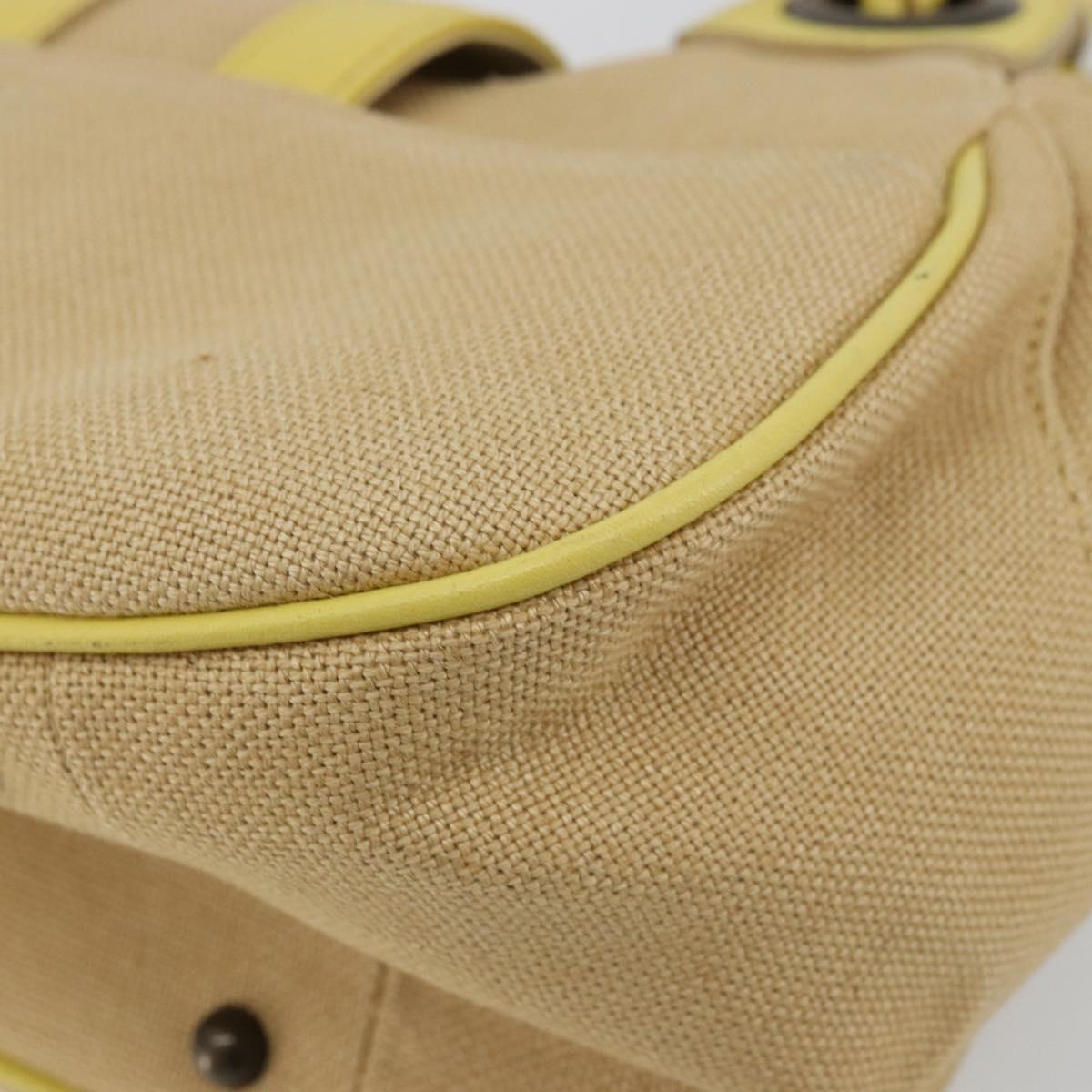 Chloe Hand Bag Canvas Beige Auth 179355A
