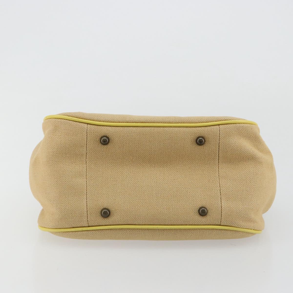 Chloe Hand Bag Canvas Beige Auth 179355A