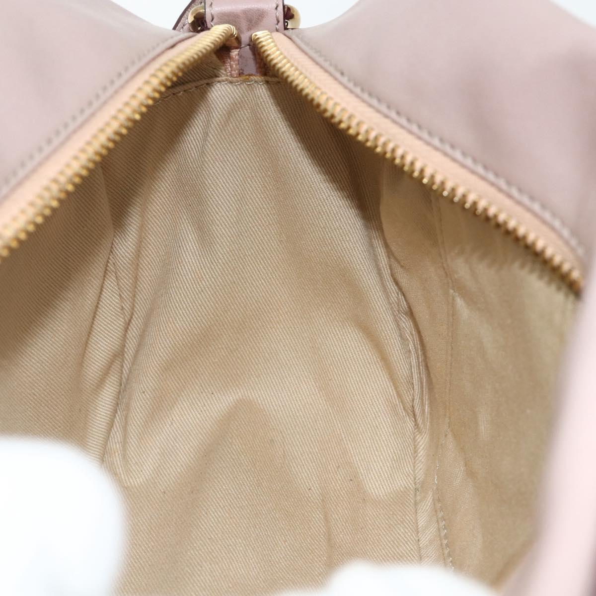 Chloe Shoulder Bag Leather Pink Gold Auth 179356A