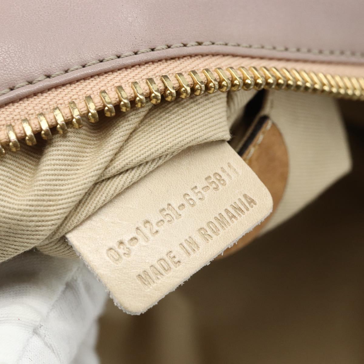 Chloe Shoulder Bag Leather Pink Gold Auth 179356A
