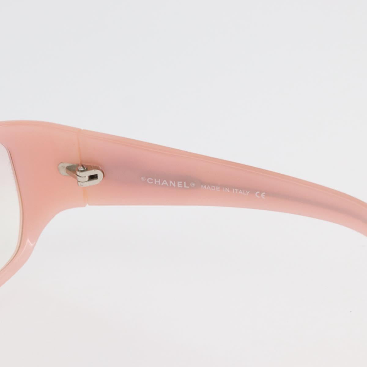 CHANEL Sunglasses metal 2 Set Pink White CC Auth 179360