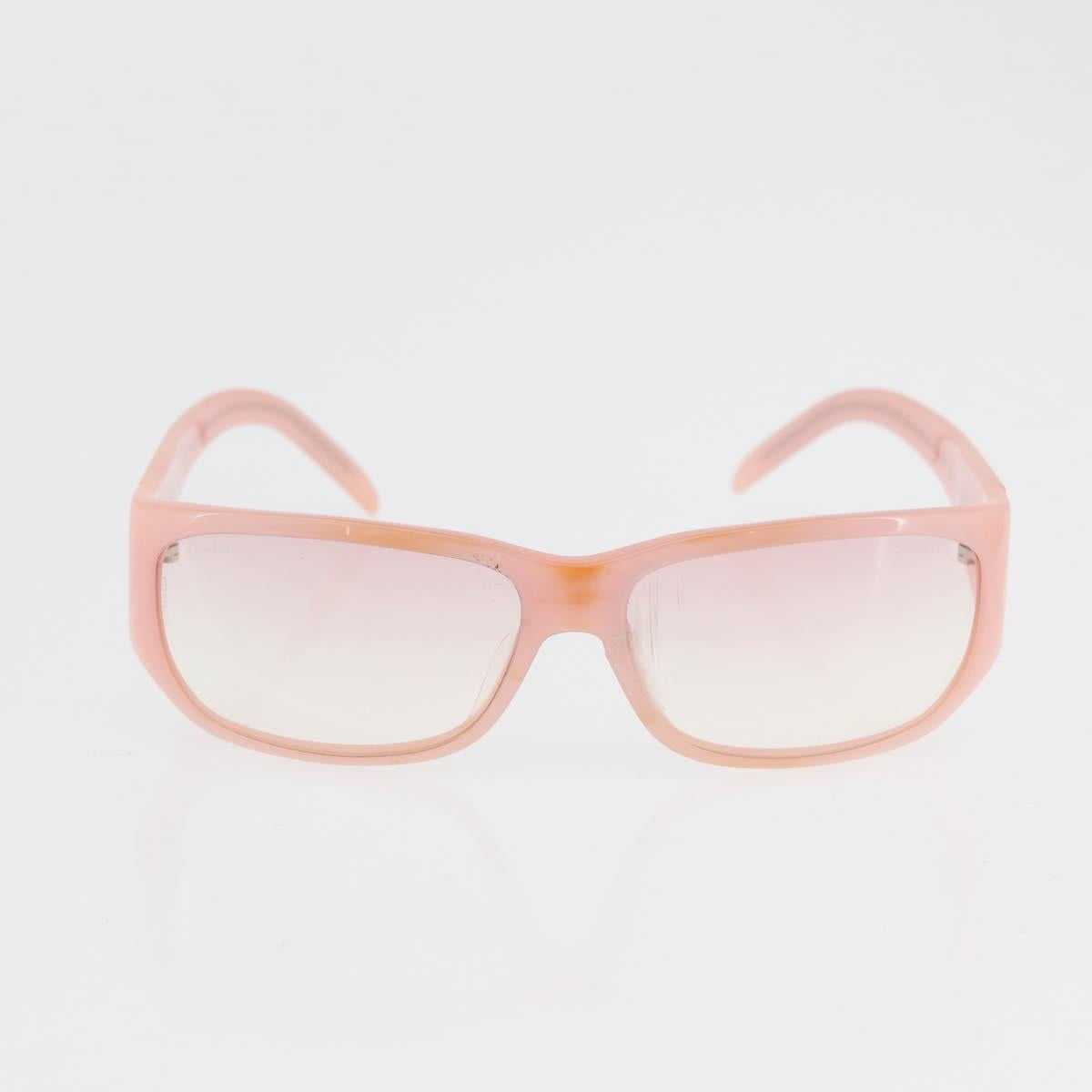 CHANEL Sunglasses metal 2 Set Pink White CC Auth 179360